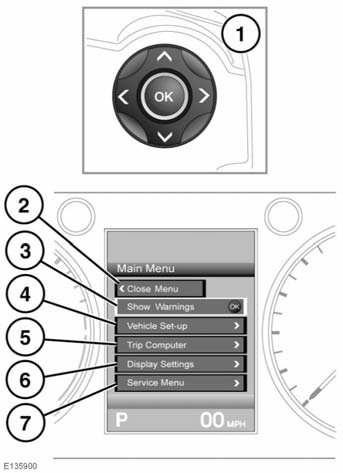 Gruppo strumenti Gruppo strumenti COMANDI INTERATTIVI Dal menu del gruppo strumenti è possibile configurare una serie di funzioni e di impostazioni di visualizzazione del veicolo.