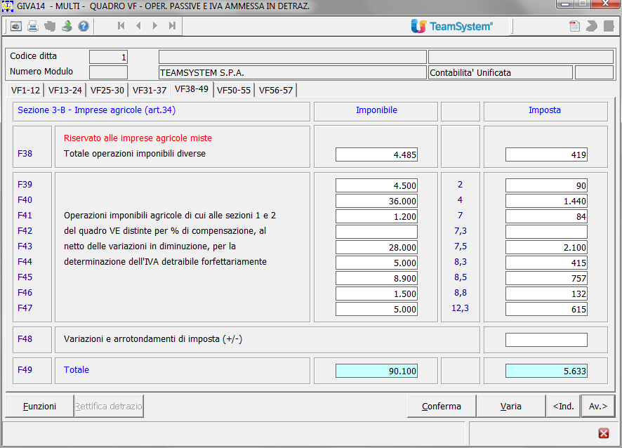 Sezione 3 B Imprese agricole (art.