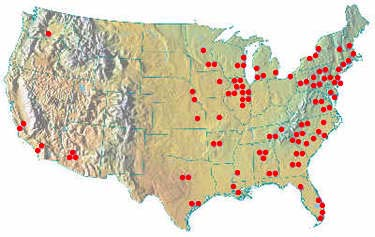 Impianti nucleari USA (103 reattori: 34 BWR e 69 PWR) Più grande centrale nucleare