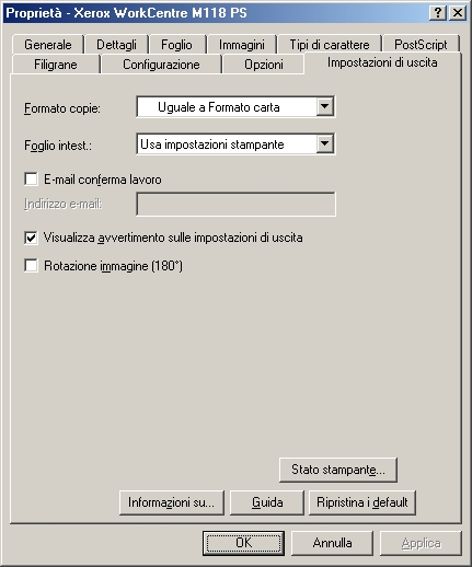 2 Con sistema operativo Windows 95/98/Me Scambia formato carta (8K/16K) Permette di indicare la preferenza della propria lingua relativa ai formati 8K o 16K.