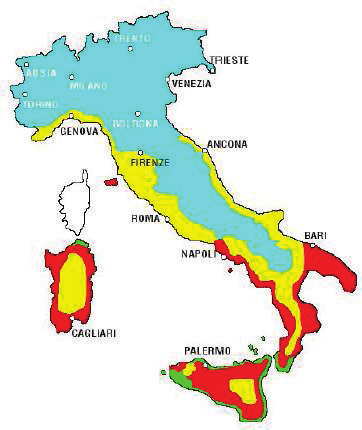 ZONE CLIMATICHE per il calcolo incentivi La ZONA CLIMATICA è l unico dato che varia in base all utente specifico ai fini della domanda di incentivo.