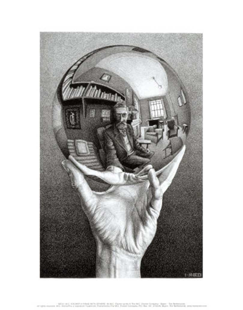 Self-Portrait in Spherical Mirror (Escher 1935) «Le