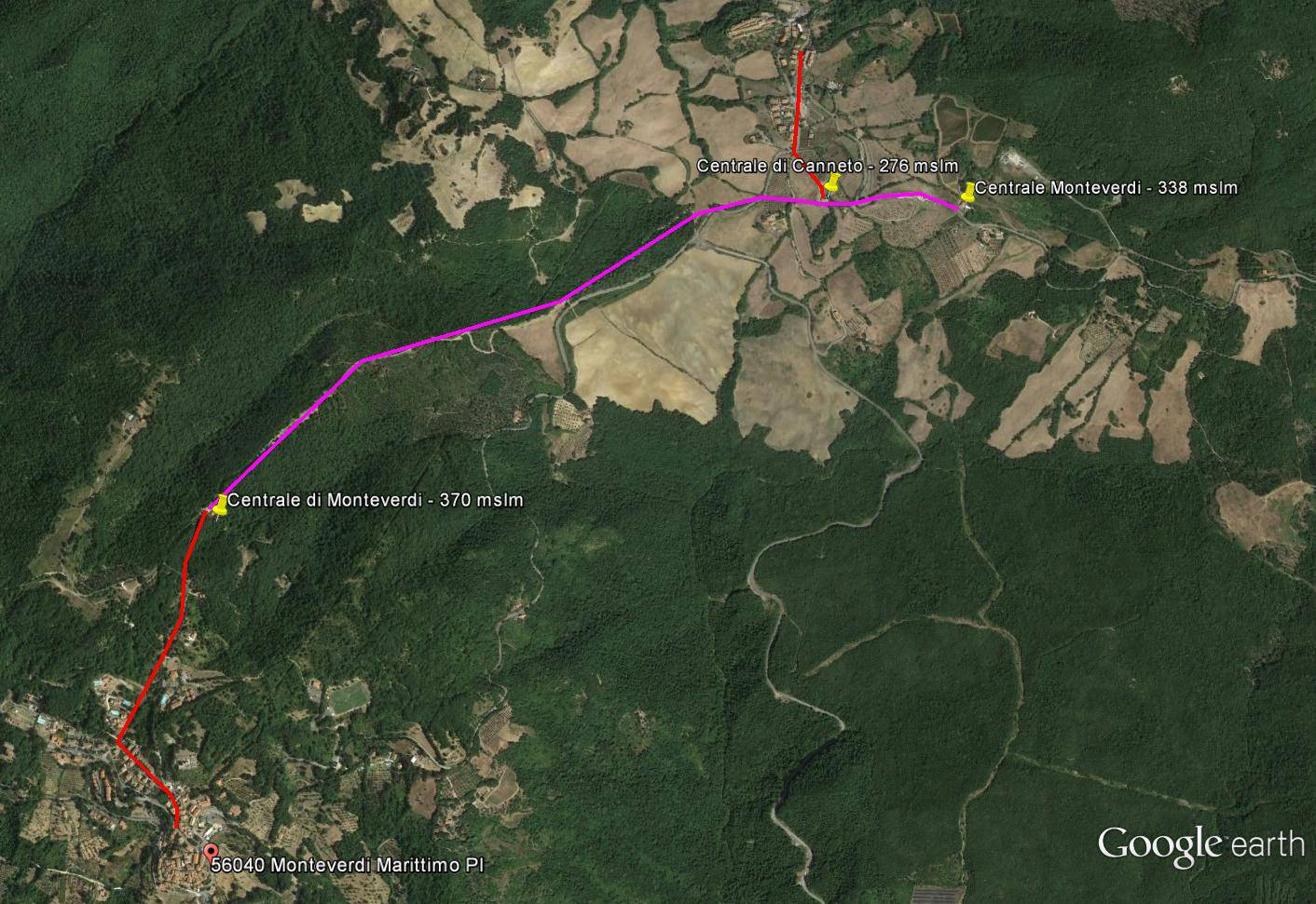 Le esperienze in Toscana Potenza 5,8 MW 300 utenze Rete AS DN200-125-70 C 2,7 km dislivello 32 mt Rete AC Canneto DN125-85-65 C - 0,6 km