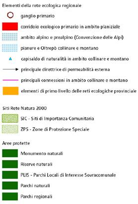 4.1.2 RETE ECOLOGICA REGIONALE Lo Schema Direttore per la Rete Ecologica Regionale (Infrastrutture prioritarie per la Lombardia- Art.
