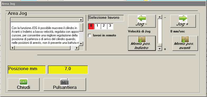 10. M90 On : Quota per M90 On nel movimento 11. M90 Off : Quota per M90 Off nel movimento 12. M90 On : Quota per M90 On nel movimento 13.