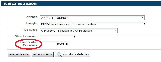 Pagina 19 di 20 Es. Ricerca tramite ID Estrazione L'elenco propone 15 estrazioni per pagina. Il sistema offre pulsanti per muoversi tra le pagine, se le estrazioni disponibili sono più di 15.