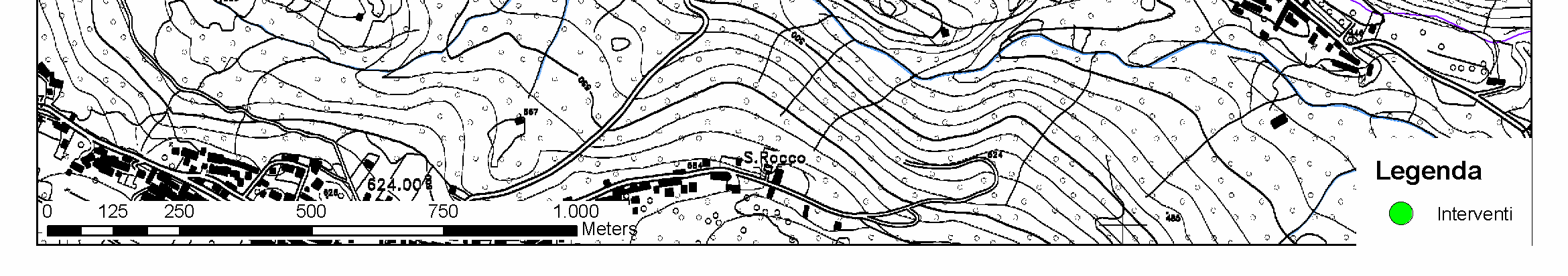 gli interventi sono ubicati alle progressive 1+800, 2+200 2+500 e 4+000 della strada provinciale come