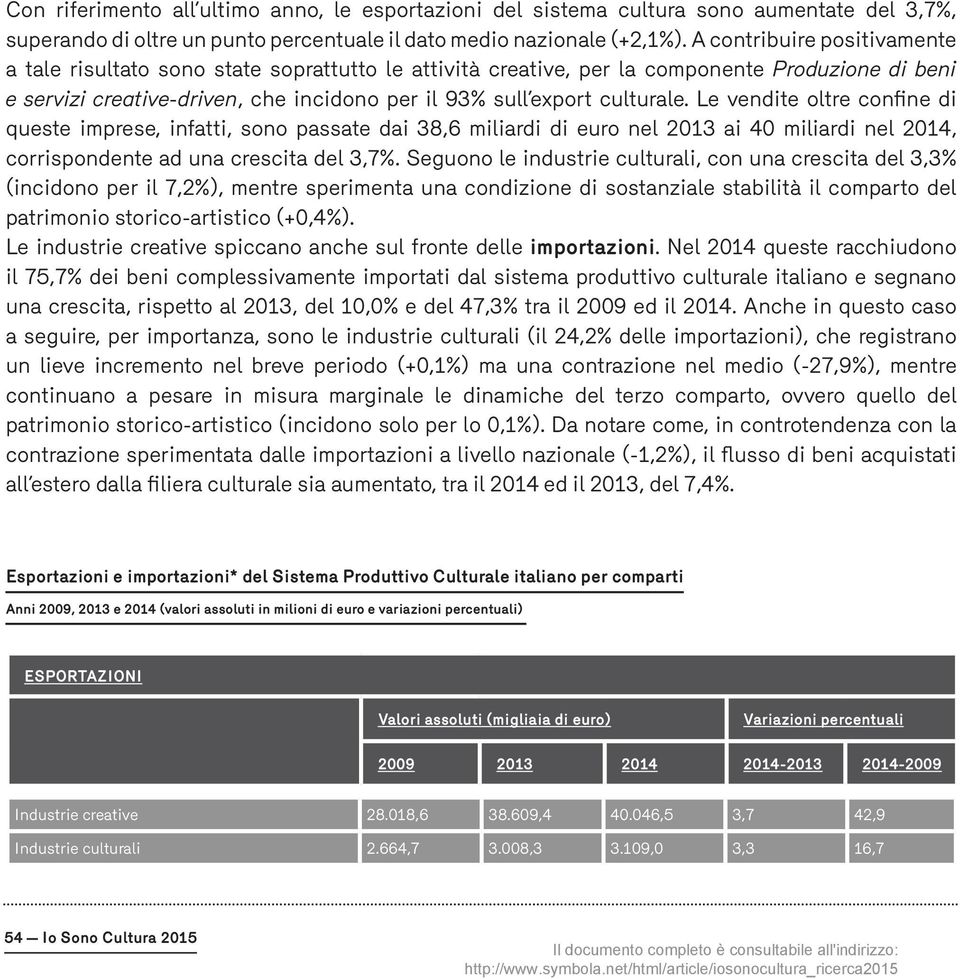 Le vendite oltre confine di queste imprese, infatti, sono passate dai 38,6 miliardi di euro nel 2013 ai 40 miliardi nel 2014, corrispondente ad una crescita del 3,7%.