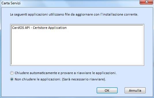 Il software è ora disinstallato ed è necessario riavviare il computer.