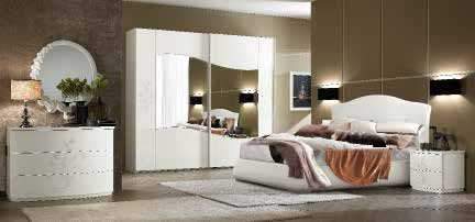 50 Armadio / Wardrobe NABUCCO GLITTER cod. RB0057 L/W 276 P/D 61 H 247 Disponibile anche in H 221 Also available in H 221 Letto / Bed CORINNE cod.