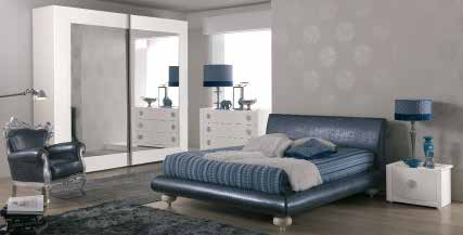 54 Armadio / Wardrobe TROCADERO cod. RG0107 L/W 276 P/D 65 H 257 Letto / Bed AXOLUTE cod. TL15G16A01BRA L/W 189 P/D 228 H 96 rete / bedspring 160x190 Comodino / Night table COCO cod.