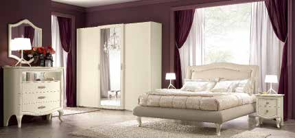 102 Armadio / Wardrobe BELLEZZA cod. RB0061 L/W 276 P/D 60 H 247 Disponibile anche in H 221 Also available in H 221 Letto / Bed BELLEZZA cod.