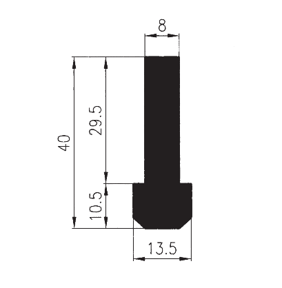 PROFILO MULTIUSO - MULTIUSE PROFILE TIPO DI FORNITURA TYPE OF SUPPLY /m /m 04.514.00 Per la realizzazione di guide h. 21 mm Lungh. standard 2 m 3 For guide manufacture h.