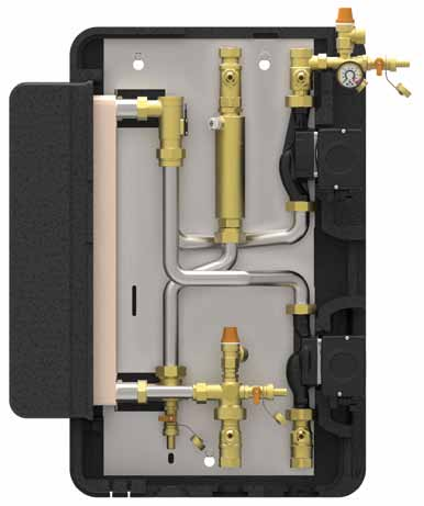 SolexMaxi HZ (sistema di riscaldamento) fino a 100 m² superficie collettori Caricamento di accumulatori tampone La stazione di consegna del calore compatta e completamente prefabbricata per impianti