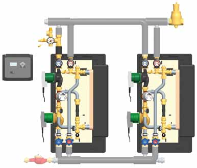 SolexMax-Kaskade TW (sistema d'acqua potabile) fino a 290 m² superficie collettori Caricamento di accumulatori acqua sanitaria La stazione di consegna prefabbricata per il funzionamento High-Flow,