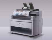 Ricoh MP W6700SP Grande per efficienza, piccola per dimensioni Elevata produttività Stampa monocromatica ad alta velocità a 6,7 pagine/minuto (A1 orizzontale) Tempo di riscaldamento di 120 secondi