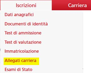 ULTIMO PASSAGGIO IMMATRICOLAZIONE PER TRASFERIMENTO IN INGRESSO Per allegare i