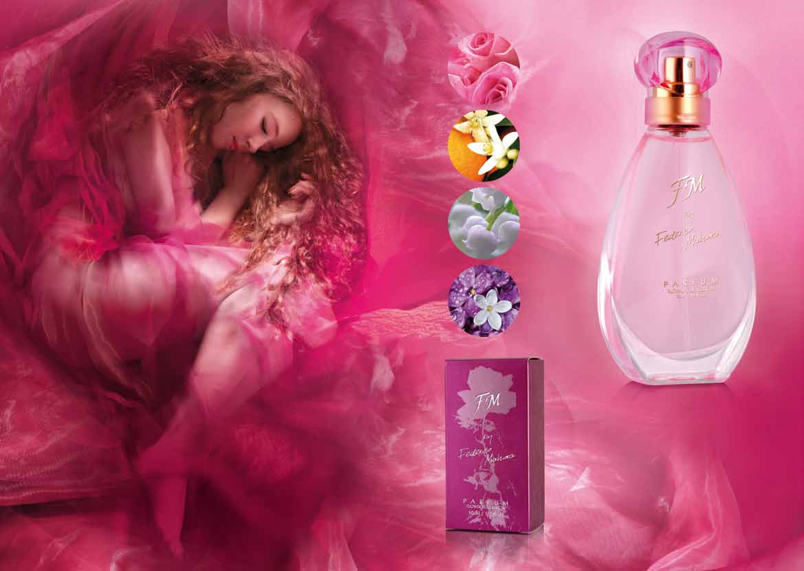 f l o r e a l e f e m m i n i l e FM 217 FM 218 FM 213 ROSA FIOR D'ARANCIA MUGHETTO Avvolta da un velo di profumo FM 211 LILLA' Ti piace il profumo dei fiori