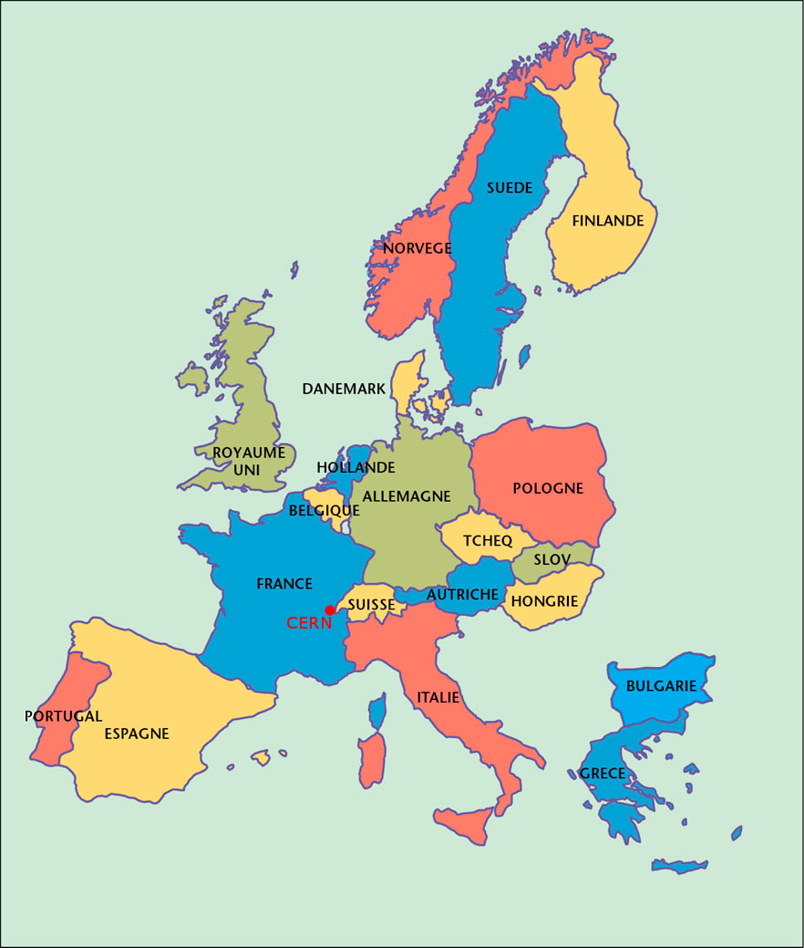 Il CERN Organizzazione Europea per la Ricerca Nucleare Fondato nel 1954 20 Stati membri In Svizzera e in Francia, vicino