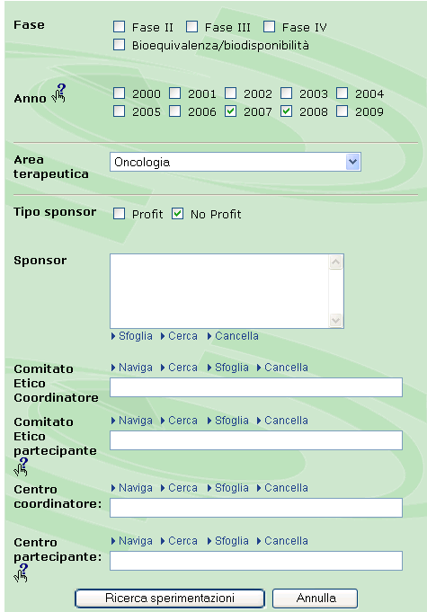 Consultazione dell intero DB