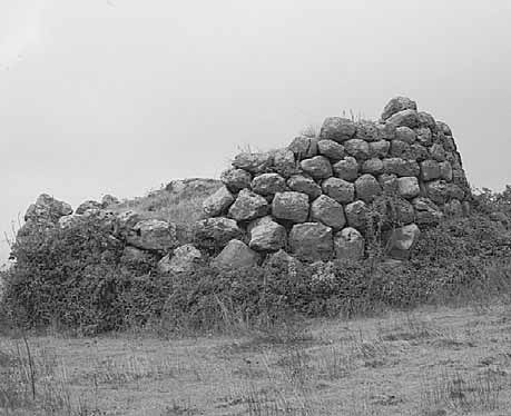 33 - NURAGHE PRANU E RUOS Comune - Bortigali Località - Pranu e Ruos Posizione- IGM Foglio 206 I NO Macomer 40 16 56-3 37 56 Quota - m 620 s.l.m. Il monumento si trova fra il complesso nuragico di Carrarzu Iddia e il nuraghe complesso di Tintirriolos, a dominio di un ampio territorio.