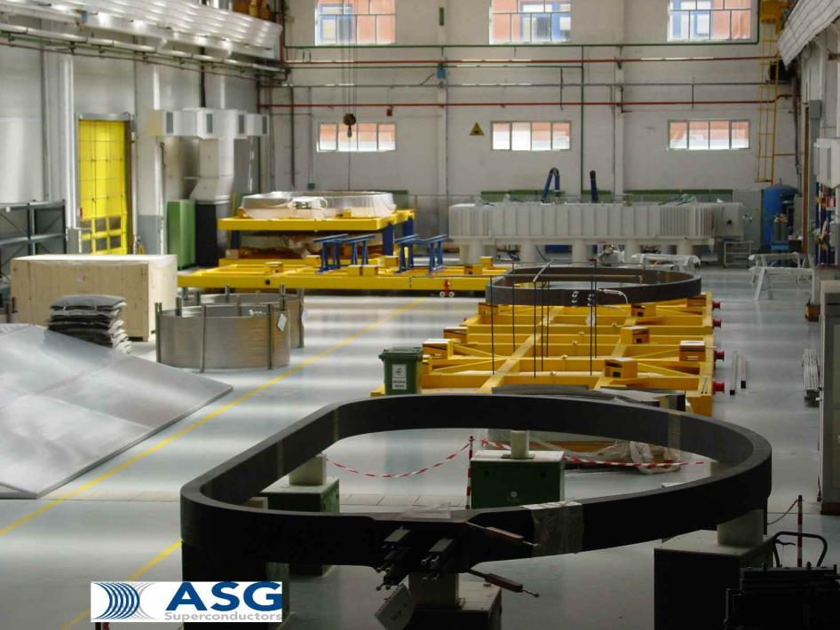 REALIZZAZIONE BOBINA JT-60SA Contratto con ASG (Settembre 2011) per la realizzazione di 9 bobine superconduttrici.