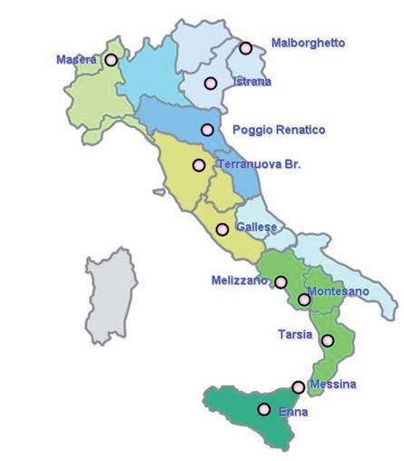 marine a quelle di terra, situati a Mazara del Vallo (Trapani), a Messina, a Favazzina (Reggio Calabria) e a Palmi (Reggio Calabria); (ii) undici centrali di compressione del gas.