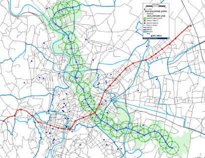 Domanda potenziale sulle linee metropolitane A e B Linea A (con raggi di influenza di 500 m) ZONA REPUBBLICA (Totale 92 dipendenti) Linea B (con raggi di influenza di 500 m) - Utenti interessati: 13