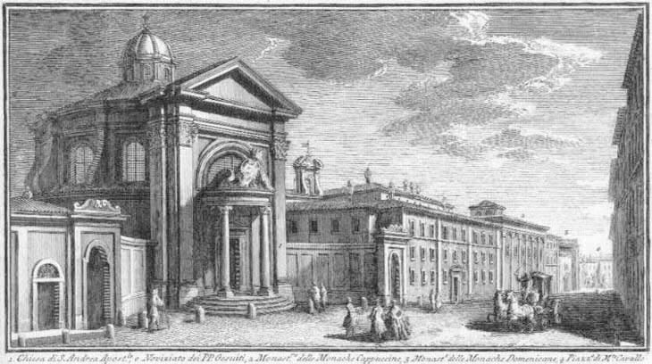 SANT ANDREA AL QUIRINALE La chiesa di Sant'Andrea al Quirinale, detta anche Sant'Andrea a Monte Cavallo, si trova alla sinistra di Via del Quirinale, di fronte alla Manica Lunga del Palazzo del