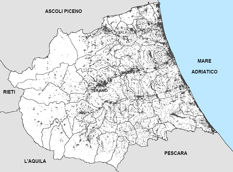 Mappa del Costruito Studio: V Settore - Provincia di