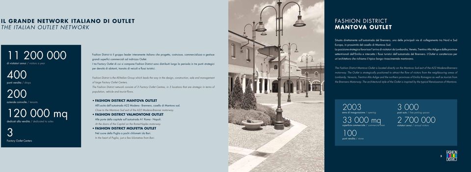 grandi superfici commerciali ad indirizzo Outlet.