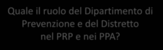 Quale il ruolo del Dipartimento di