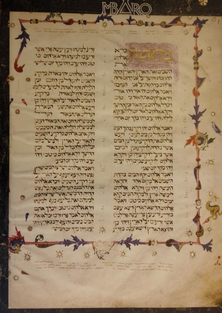 BIBBIA EBRAICA in scrittura sefardita del sec.