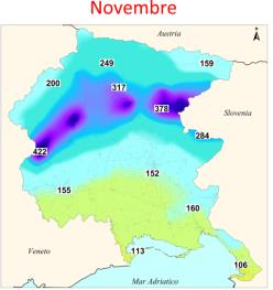 Inverno Piogge medie Mensili