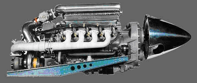 Le motorizzazioni VERSIONE FULL SCALE: 1) VD 007, è lo studio di una versione aggiornata del DB 605 per motorizzare la versione Full Scale Partendo dall originale si è progettato un motore più