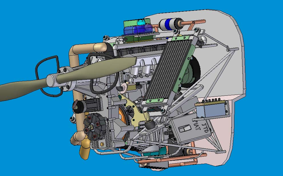 Le motorizzazioni 3) FIAT 1900 JTD versione adattata per il volo e potenziata. Sufficiente per la versione più pesante delle repliche. Vantaggi in termini di versatilità ed affidabilità.