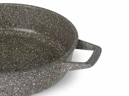 TEGAMI PRESSOFUSI DIE-CAST SAUTEPANS Spessore medio: 6,0 mm Rivestimento interno: MAGMA-TECH 5 strati, rinforzato Rivestimento esterno: smalto effetto pietra, ultraresistente al calore MADE IN ITALY