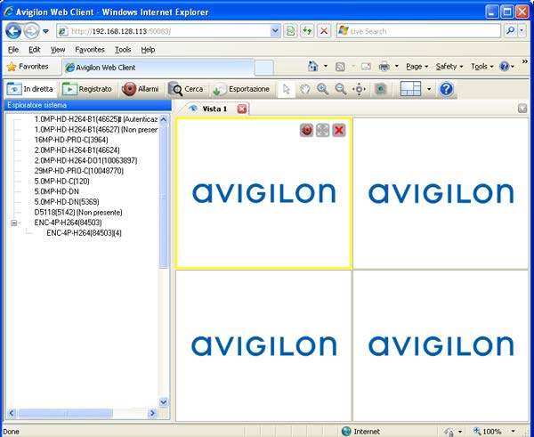 Manuale utente del Client Web Avigilon Control