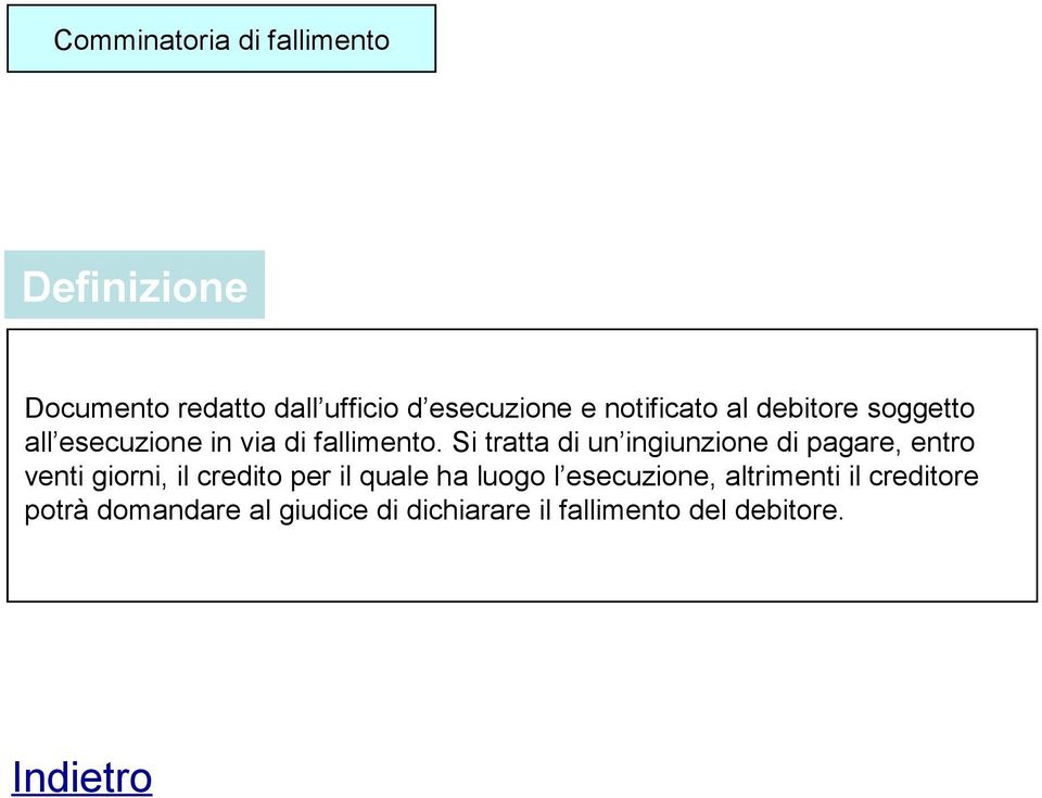 Si tratta di un ingiunzione di pagare, entro venti giorni, il credito per il quale