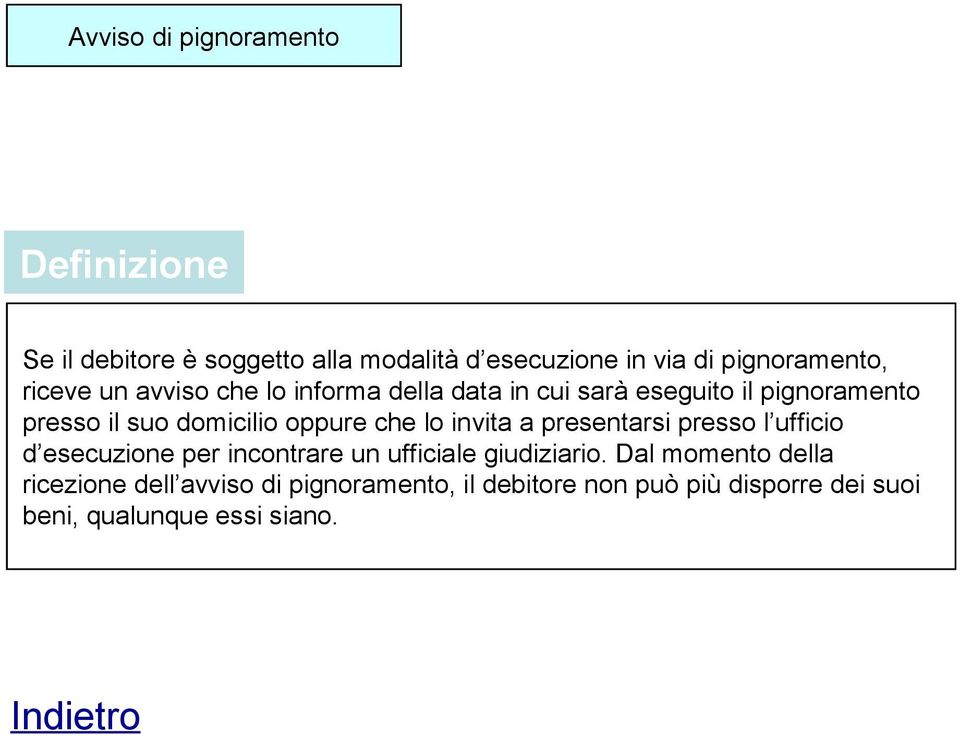 lo invita a presentarsi presso l ufficio d esecuzione per incontrare un ufficiale giudiziario.