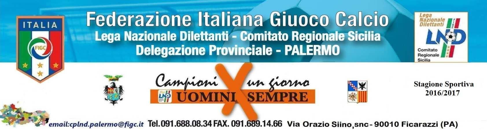 NUMERO COMUNICATO 30 DATA COMUNICATO 02/12/2016 STAGIONE SPORTIVA 2016/2017 COMUNICAZIONI DELLA DELEGAZIONE PROVINCIALE VARIAZIONI TERZA CATEGORIA Si ricorda che il tempo di attesa nel campionato