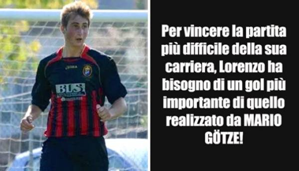 LORENZO FACCI UN GOL 16-07-2014 13:35 - Società Sul sito di sportpiacenza è pubblicato un articolo per un ragazzo di 20 anni, calciatore delle giovanili del