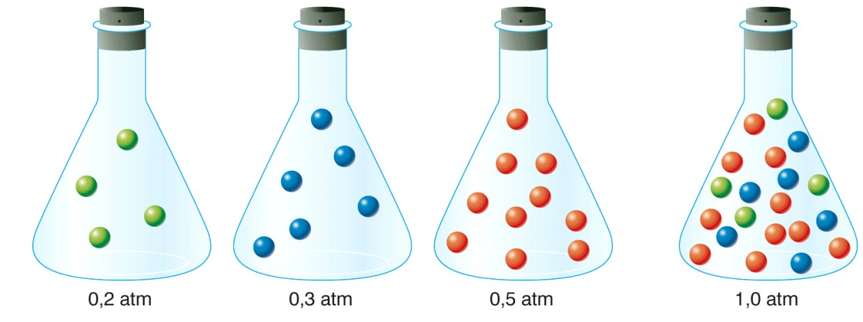 Miscele di gas Data una miscela di gas in un recipiente, le particelle di ciascun gas urtano le pareti e