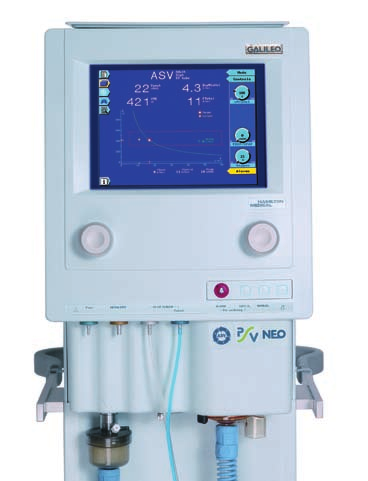 La soluzione completa Gamma completa di funzioni ventilatorie Incluse le modalità ASV, DuoPAP, APRV, ventilazione non invasiva e convenzionale, oltre alla compensazione della resistenza del tubo