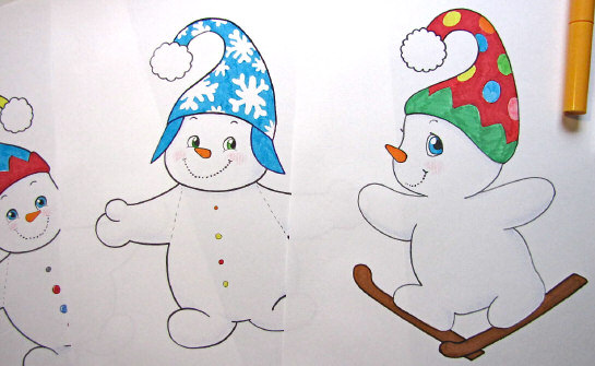 Ecco dei facili pupazzi di neve realizzati con il cartone. Con il loro cappello ad uncino si potranno appendere all albero di Natale o alla maniglia di una porta. Quello che ti serve!