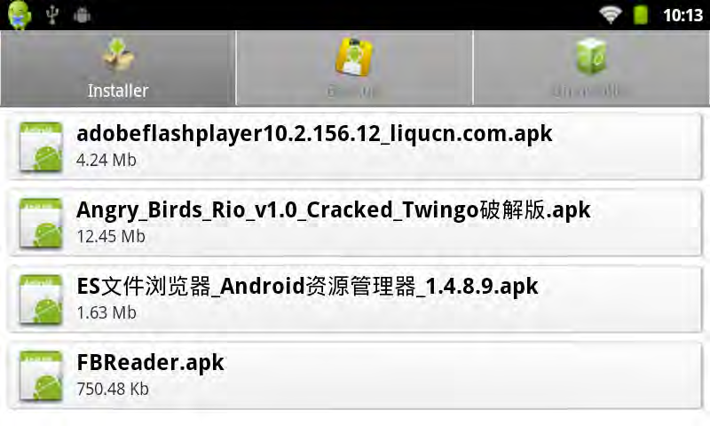 2. Copia il APK installatore al Micro SD o NAND FLASH ( memoria interno del tablet ).