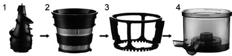 3. Diassemblare le parti inserire nella vaschetta seguendo l ordine mostrato in figura (Fig. 10). 4. usare lo spazzolino per pulire tutte le parti con acqua tiepida e sapone, asciugare accuratamente.