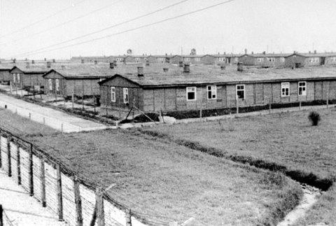 MAJDANEK Le baracche di Majdanek viste dalla torretta di guardia.