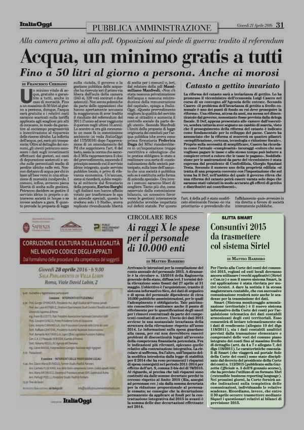 Pagina 31 Italia Oggi slitta smart Consuntivi 2015 da trasmettere col sistema Sirtel Per l' invio alla Corte dei conti dei consuntivi 2015, regioni ed enti locali dovranno ancora utilizzare i vecchi