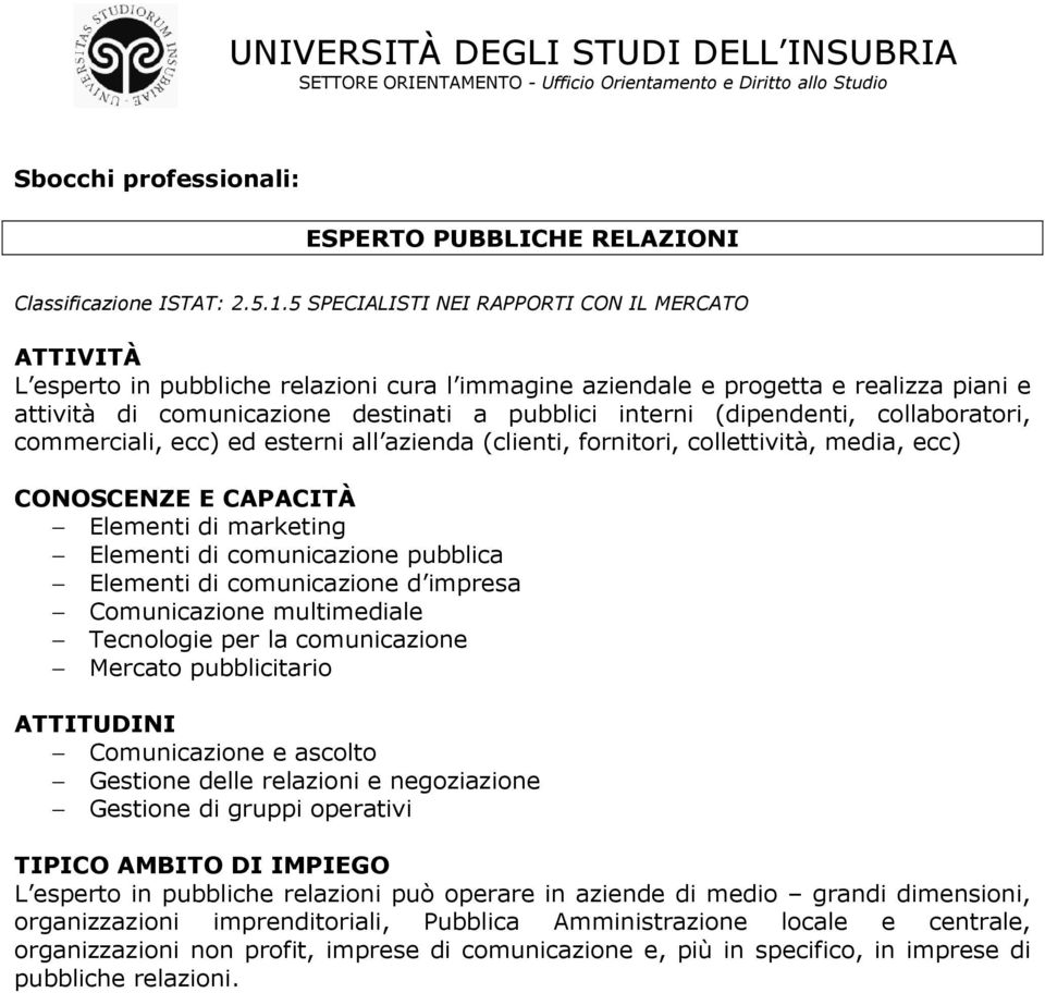 collaboratori, commerciali, ecc) ed esterni all azienda (clienti, fornitori, collettività, media, ecc) Elementi di marketing Elementi di comunicazione pubblica Elementi di comunicazione d impresa